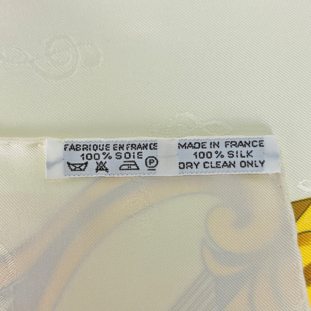 HERMES Cream Silk Scarf - Picture 2 of 4
